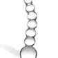 Gläs: 5 Curved Glass Beaded Dildo