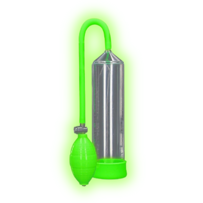 Glow in the Dark penis pump, Ouch penis pump, classic penis pump, Classic Penis Pump - Glow in the Dark by Ouch!, featuring ergonomic design, glowing details, and customizable suction for enhancement.

glow-in-the-dark pump, customizable suction pump, body-safe penis pump, waterproof penis pump, enhancement pump, ergonomic penis pump, fluorescent green penis pump.