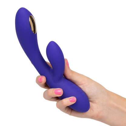 Impulse™ Intimate E-Stimulator Dual Wand with 7 vibrations, 5 e-stim modes, and a contoured silicone design.
E-Stimulator Dual Wand, rabbit massager, vibrating and e-stim wand, dual stimulation vibrator, pelvic floor stimulator, electro-stimulation rabbit, body-safe silicone vibrator, rechargeable e-stim wand, waterproof rabbit massager, dual wand with e-stim.