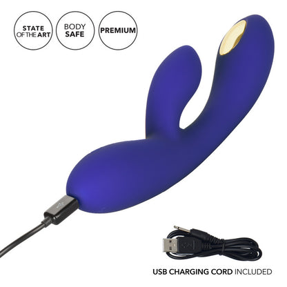 Impulse™ Intimate E-Stimulator Dual Wand with 7 vibrations, 5 e-stim modes, and a contoured silicone design.
E-Stimulator Dual Wand, rabbit massager, vibrating and e-stim wand, dual stimulation vibrator, pelvic floor stimulator, electro-stimulation rabbit, body-safe silicone vibrator, rechargeable e-stim wand, waterproof rabbit massager, dual wand with e-stim.