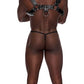 Aries Black Leather Harness (one size)