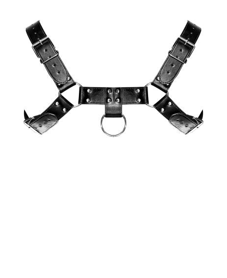 Aries Black Leather Harness (one size)