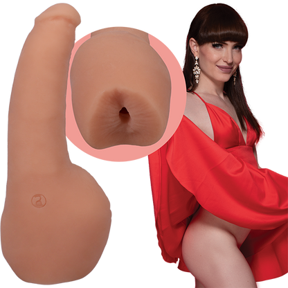 Natalie Mars Signature ULTRASKYN stroker/dildo, 5.5-inch realistic cock with a penetrable ass, lifelike texture, phthalate-free, body-safe, crafted for authentic realism.