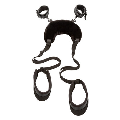 Nocturnal™ Collection Position Strap with Pillow, featuring plush velvet, adjustable cuffs, and durable design for versatile intimate play.