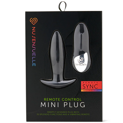 Nu Sensuelle Remote Control Mini Plug: Compact vibrating anal plug with 15 functions, waterproof, rechargeable, and body-safe design.