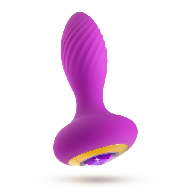 Oh My Gem Charm Plug: Vibrating silicone anal plug with StayPut design, 7 modes, magnetic charging, and gem base for luxurious pleasure.