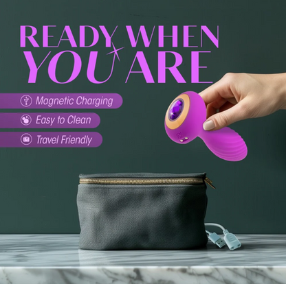 Oh My Gem Charm Plug: Vibrating silicone anal plug with StayPut design, 7 modes, magnetic charging, and gem base for luxurious pleasure.