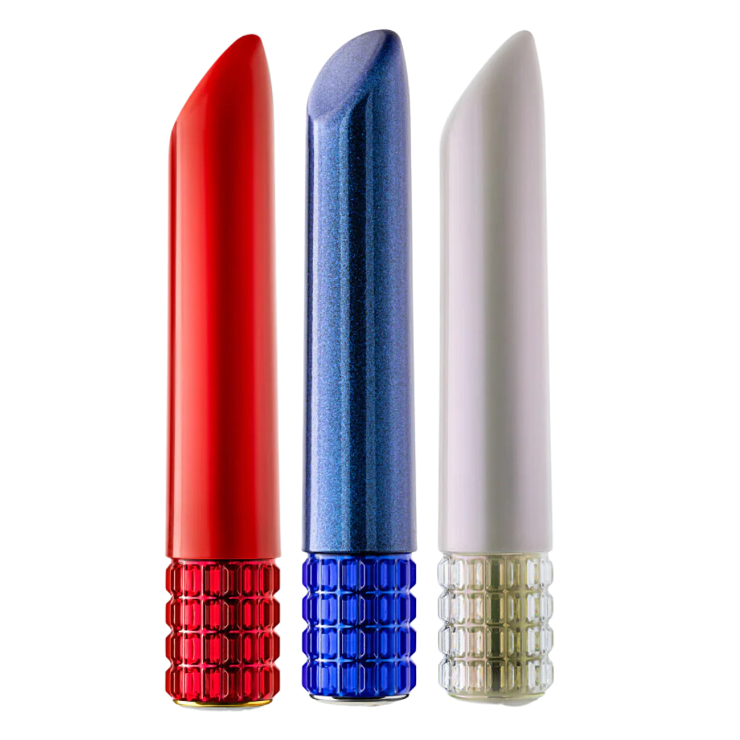 Oh My Gem Desire pocket-sized vibrator with 10 vibration modes, precision tip, waterproof design, and elegant gem detail.
Keywords: Oh My Gem Desire, pocket-sized vibrator, RumboTech™ vibrations, 10 vibration modes, waterproof vibe, USB rechargeable vibrator, precision tip vibrator, body-safe vibrator, travel-friendly vibrator, glamorous sex toy.