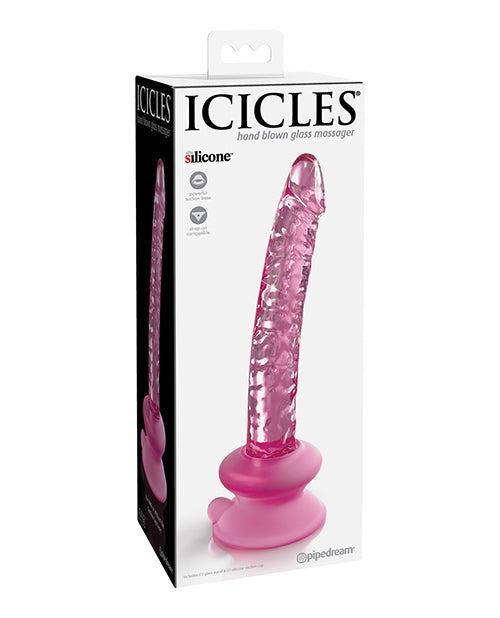 Icicles #86: Glass Dildo with Removeable Suction Cup Base