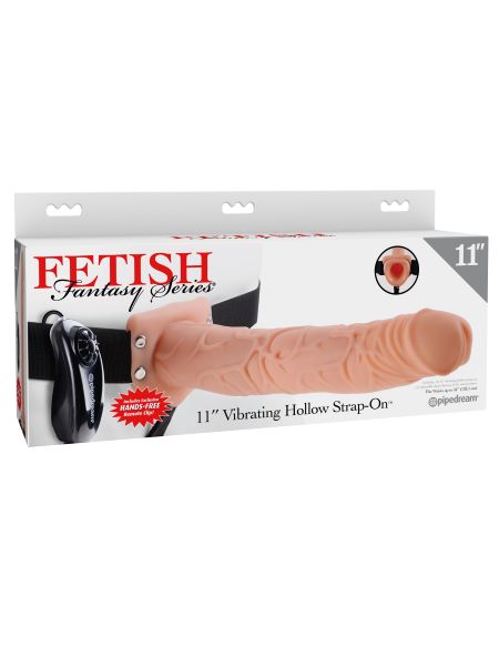 11" Vibrating Hollow Strap On by Fetish Fantasy