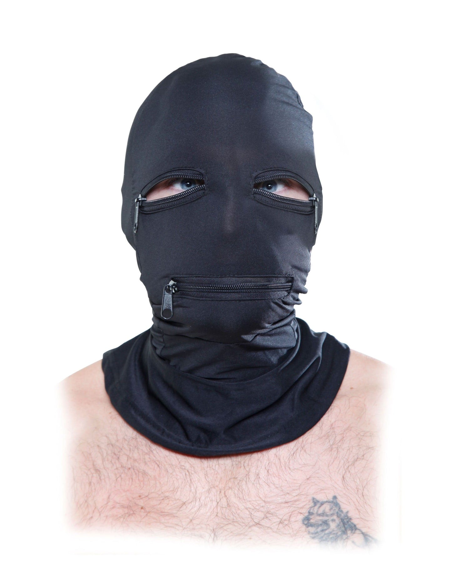 Fetish Fantasy: Black Zipper Face Hood