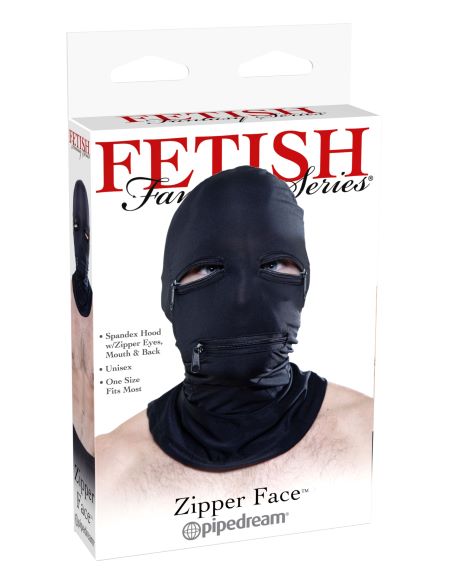 Fetish Fantasy: Black Zipper Face Hood