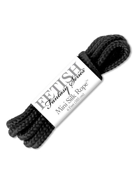 Fetish Fantasy: 6ft Mini Silk Rope (Black)