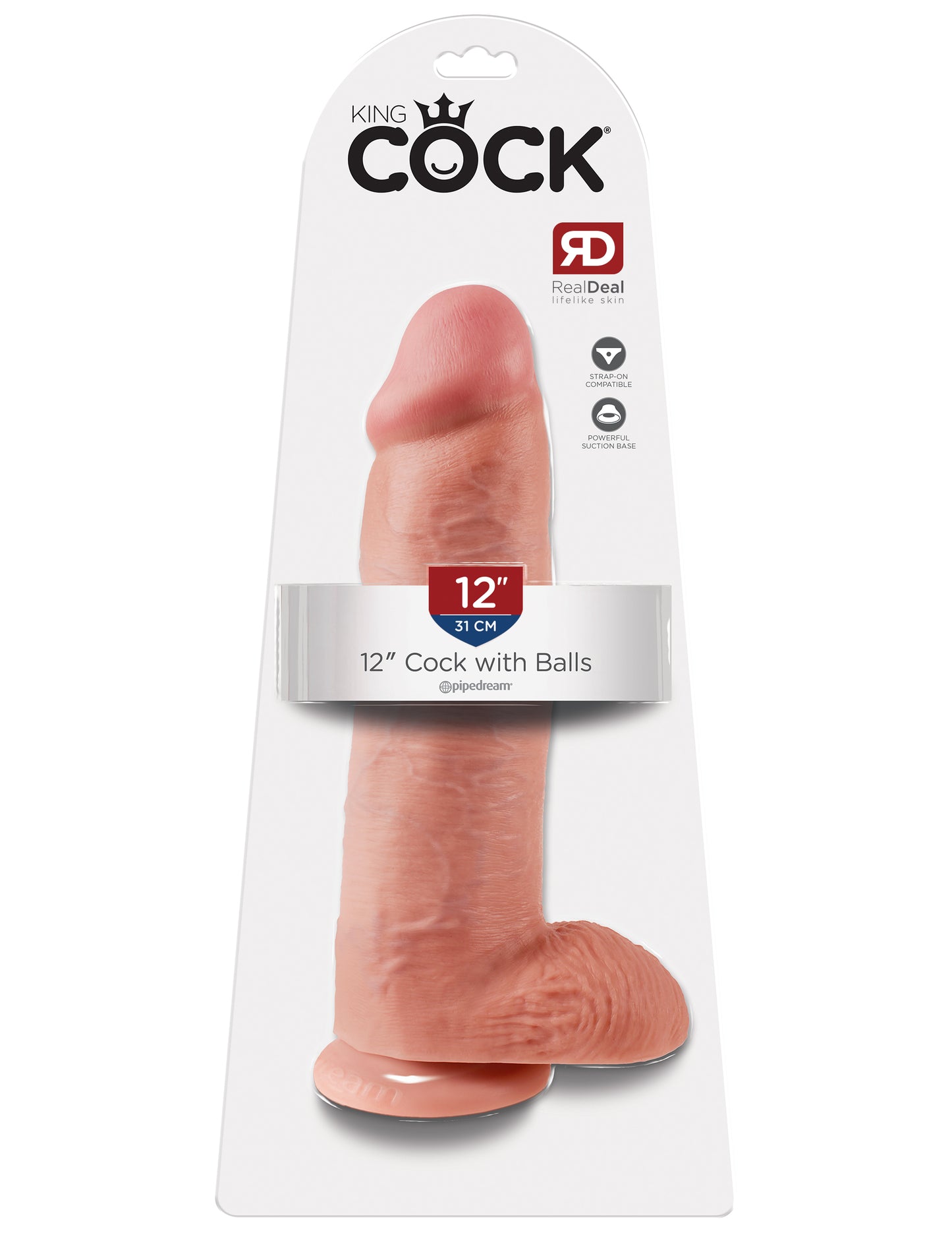 King Cock: 12" Dildo with Balls