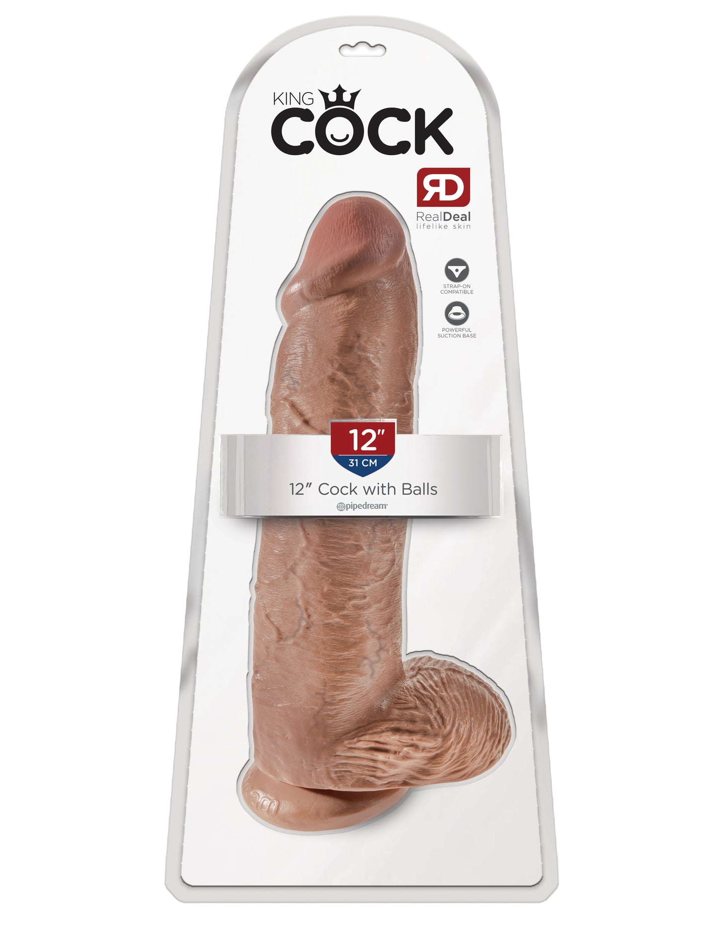 King Cock: 12" Dildo with Balls