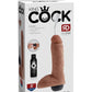 King Cock: 8" Squirting Cock with Balls Dildo