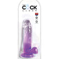 King Cock: 7" Clear Dildo with Balls