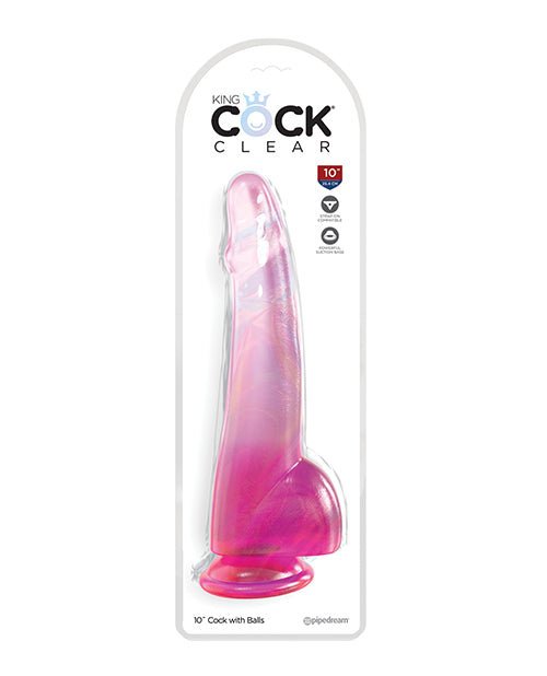 King Cock: 10" Clear Dildo