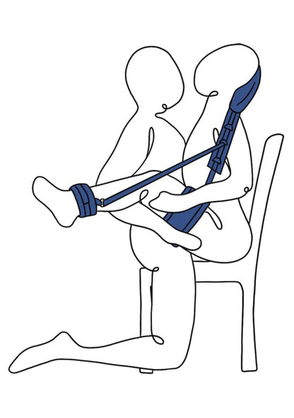 Pillow-backed sex sling with adjustable ankle and thigh straps, padded for comfort and secure with durable hardware.

Pivot Positioning Partner, Sportsheets sex sling, supportive sex pillow, adjustable ankle straps, thigh support sling, sex positioning aid, padded shoulder straps, durable sex sling, versatile positioning gear, comfortable restraint sling