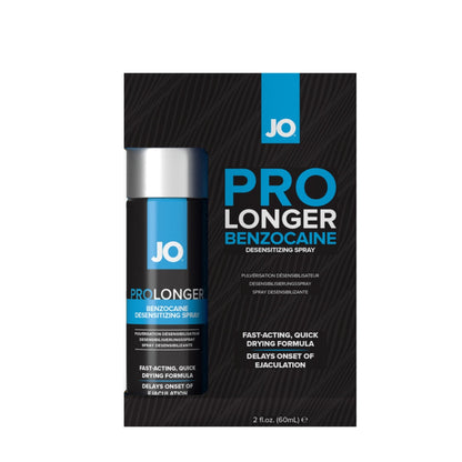 JO Prolonger Spray with 7.5% benzocaine, designed to prevent premature ejaculation, quick-drying, glycerin-free, and toy-compatible for longer-lasting pleasure.

Prolonger Spray, benzocaine desensitizing spray, prevent premature ejaculation, glycerin-free prolonger spray, fast-acting desensitizer, toy-compatible prolonger, 7.5% benzocaine spray, extended play intimacy enhancer, latex-safe desensitizer.