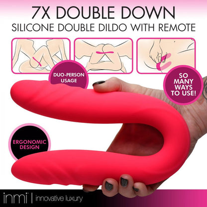 Purple or Pink silicone double dildo with bendable shaft, textured dual ends, and remote-controlled vibrations for double penetration or partnered fun.

vibrating double dildo, silicone double-ended dildo, bendable double dildo, Purple double dildo, Pink double dildo, remote-controlled vibrator, premium silicone dildo, double penetration dildo, waterproof double dildo, ribbed textured dildo