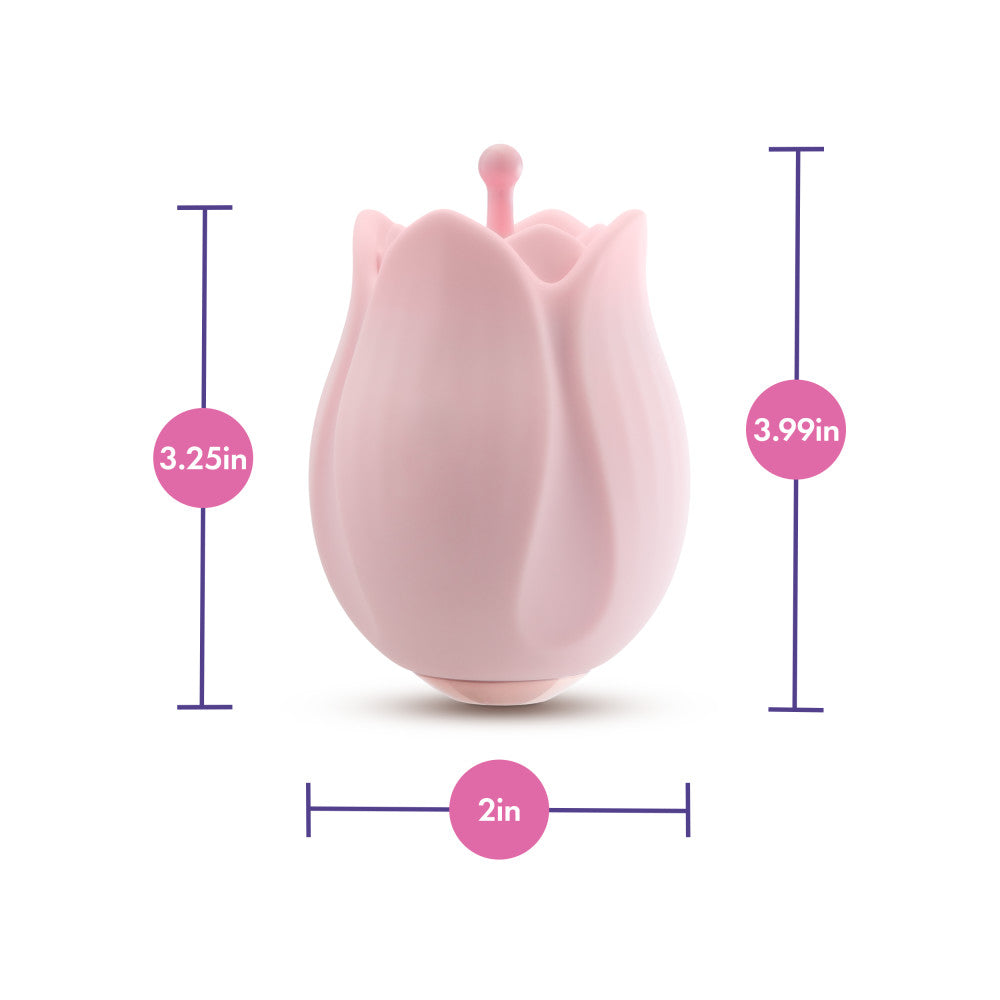Pink rosebud silicone vibrator with 10 modes, 3 textured attachments, splashproof, USB rechargeable, and perfect for clitoral and nipple play.

Rose vibrator, silicone rose vibrator, rosebud attachments, clitoral stimulation, nipple stimulation, 10 vibration modes, USB rechargeable vibrator, splashproof massager, body-safe silicone, discreet vibrator, travel-friendly vibrator