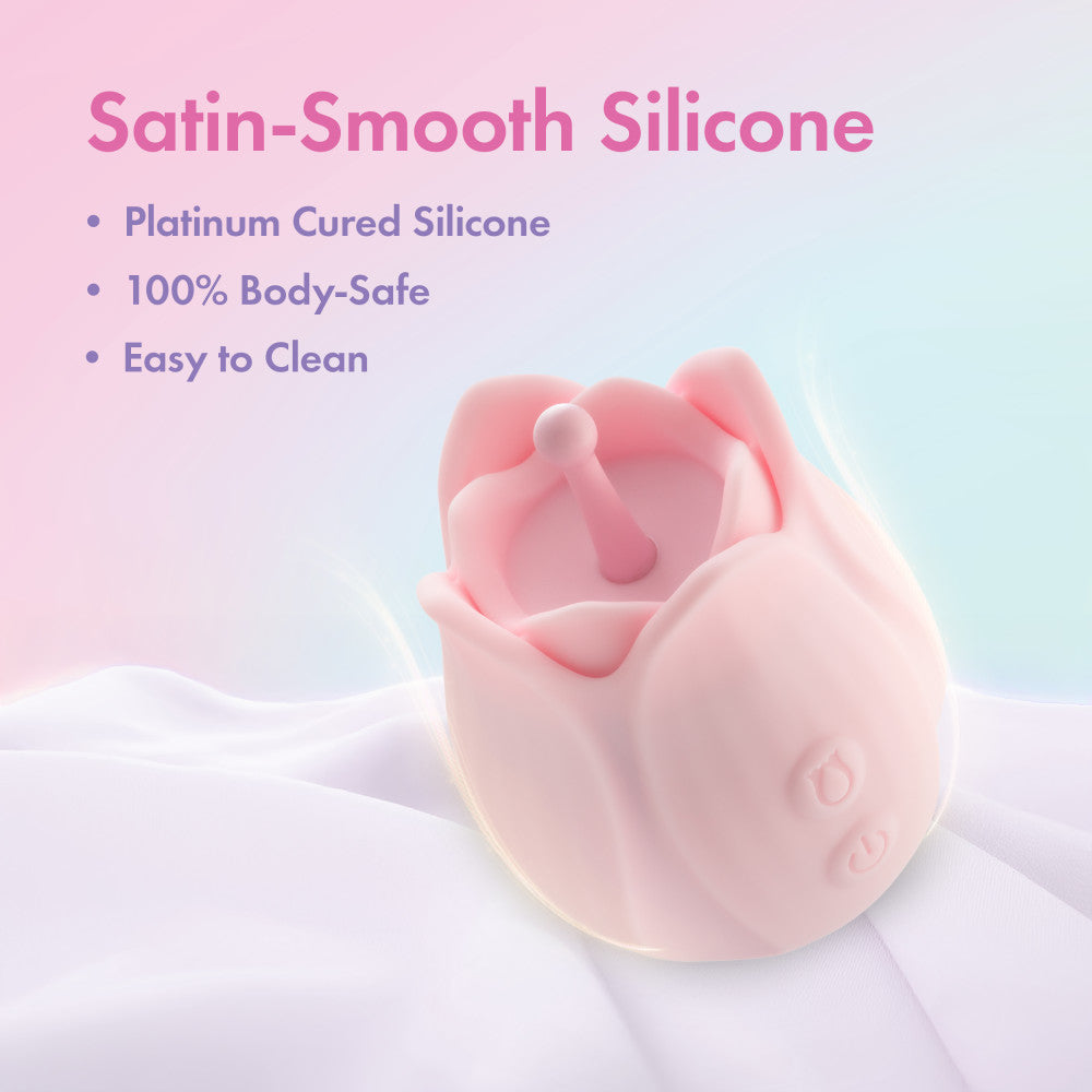 Pink rosebud silicone vibrator with 10 modes, 3 textured attachments, splashproof, USB rechargeable, and perfect for clitoral and nipple play.

Rose vibrator, silicone rose vibrator, rosebud attachments, clitoral stimulation, nipple stimulation, 10 vibration modes, USB rechargeable vibrator, splashproof massager, body-safe silicone, discreet vibrator, travel-friendly vibrator