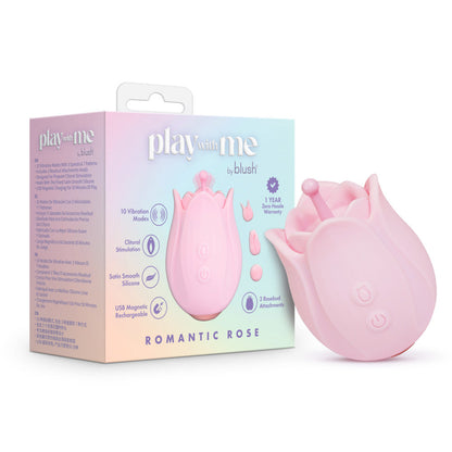 Pink rosebud silicone vibrator with 10 modes, 3 textured attachments, splashproof, USB rechargeable, and perfect for clitoral and nipple play.

Rose vibrator, silicone rose vibrator, rosebud attachments, clitoral stimulation, nipple stimulation, 10 vibration modes, USB rechargeable vibrator, splashproof massager, body-safe silicone, discreet vibrator, travel-friendly vibrator