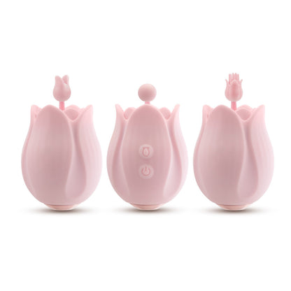 Pink rosebud silicone vibrator with 10 modes, 3 textured attachments, splashproof, USB rechargeable, and perfect for clitoral and nipple play.

Rose vibrator, silicone rose vibrator, rosebud attachments, clitoral stimulation, nipple stimulation, 10 vibration modes, USB rechargeable vibrator, splashproof massager, body-safe silicone, discreet vibrator, travel-friendly vibrator