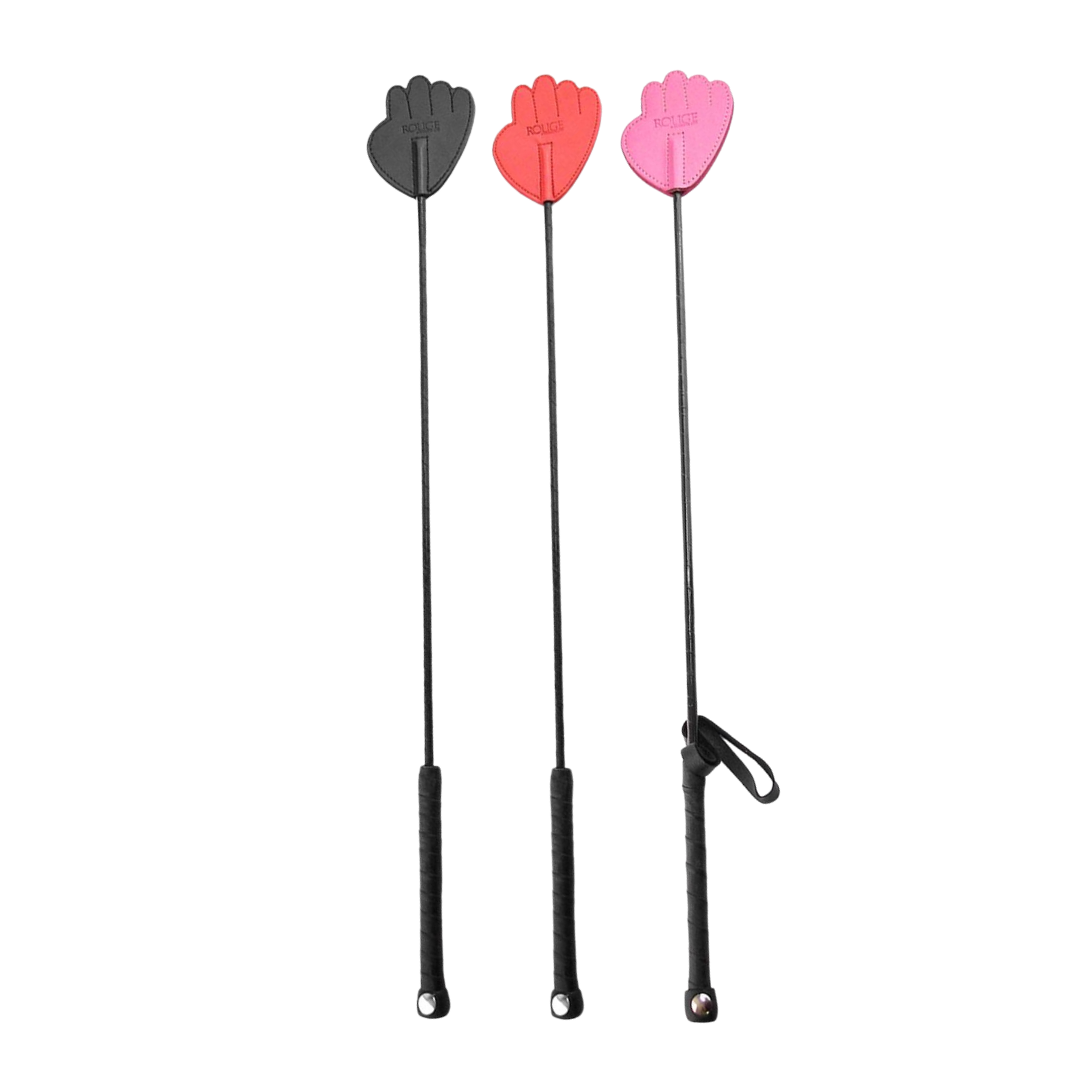 bondage crop, hand-shaped spanking crop, leather-wrapped crop, BDSM spanking crop, braided shaft crop, pink bondage crop, black bondage crop, red spanking crop, stylish BDSM crop, beginner BDSM crop, lightweight spanking crop, impact play crop, hand-shaped leather crop, durable spanking crop, BDSM accessories, playful bondage crop