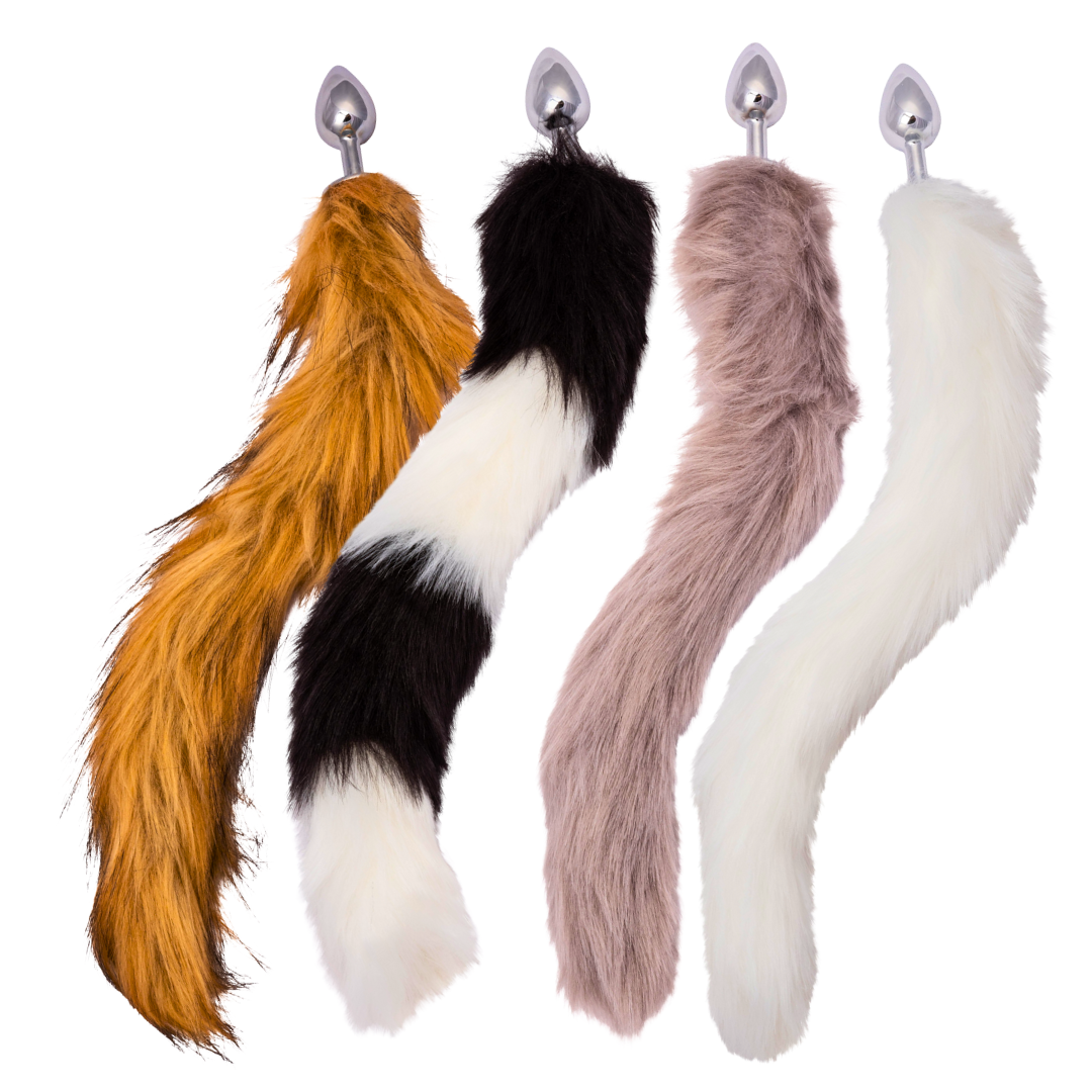Running Wild Faux Fur Tail and Metallic Anal Plug colors