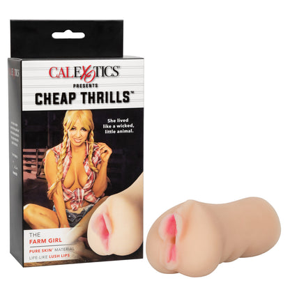 Cheap Thrills® The Farm Girl Stroker with realistic PureSkin® TPE, textured chamber, and compact waterproof design for lifelike pleasure.

Cheap Thrills Farm Girl stroker, CalExotics stroker, realistic TPE stroker, lifelike pussy stroker, textured masturbator sleeve, compact travel stroker, waterproof stroker, beginner-friendly male toy, phthalate-free stroker, discreet stroker.