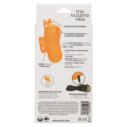 Neon® Vibes The Buzzing Vibe, finger teaser with 10 vibration functions, waterproof silicone design, and rechargeable battery.

finger vibrator, wearable vibe, silicone massager, 10 vibration functions, waterproof vibe, rechargeable finger teaser, travel lock vibrator, IPX7 waterproof vibrator, customizable pleasure toy, orange vibrator
