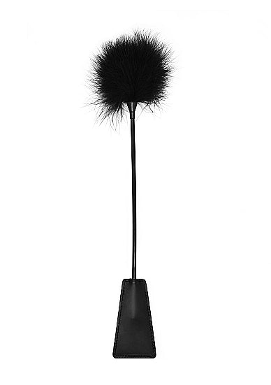 Ouch!: Black Crop with Feather Tickler