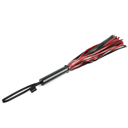 Saffron flogger, vegan-friendly flogger, faux leather flogger, impact play flogger, Sportsheets BDSM accessories, saffron collection flogger, durable metal handle flogger