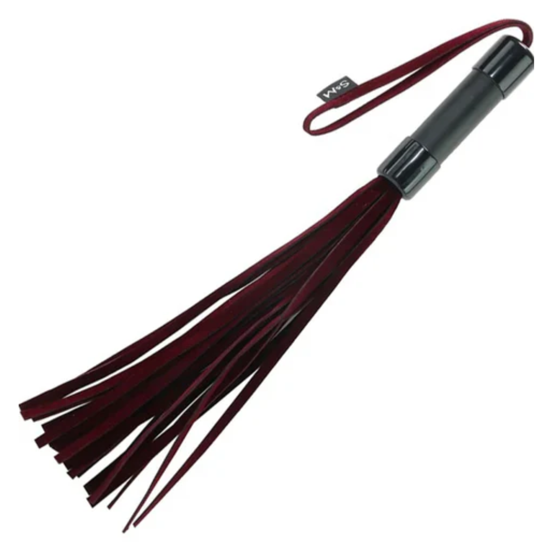 Sex & Mischief Enchanted Flogger: Soft velvet falls, lightweight handle, and wrist loop for teasing or firm lashes. Perfect for beginners and pros alike.