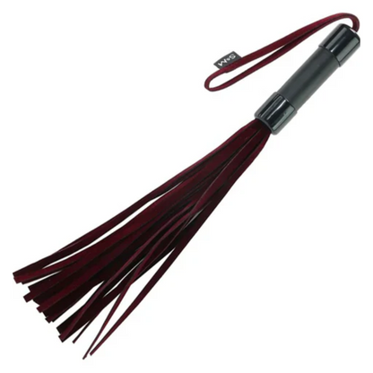Sex & Mischief Enchanted Flogger: Soft velvet falls, lightweight handle, and wrist loop for teasing or firm lashes. Perfect for beginners and pros alike.
