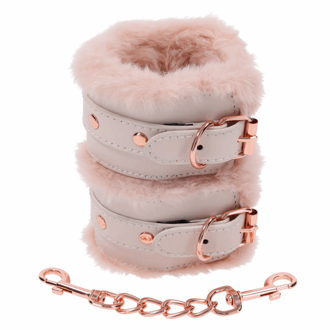Sex and Mischief Peaches N Creame Fur Handcuffs