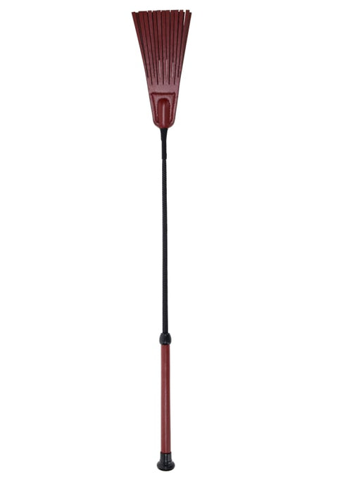 Saffron Fringe Crop with 12 tassels and a firm shaft for versatile BDSM play. Perfect for teasing or delivering satisfying smacks. Keywords: Saffron Fringe Crop, BDSM crop, impact play whip, faux leather crop, tassel tip crop, spanking crop, sensory play crop, fringe BDSM tool, dominant play accessory, BDSM tassel whip.