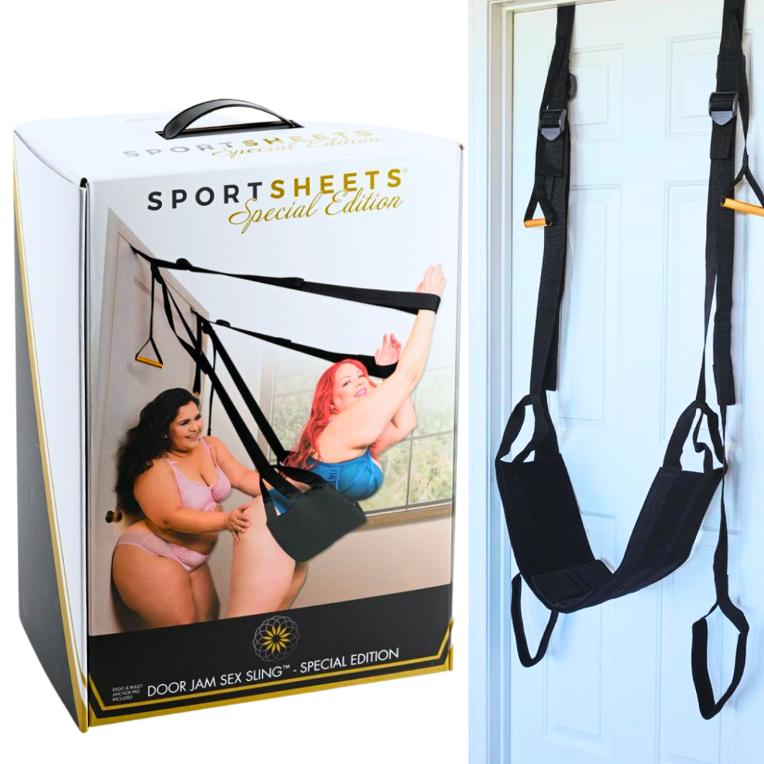 Special Edition Door Jam Sex Sling with Dildo Harness | Up to 325lbs | Sportsheets