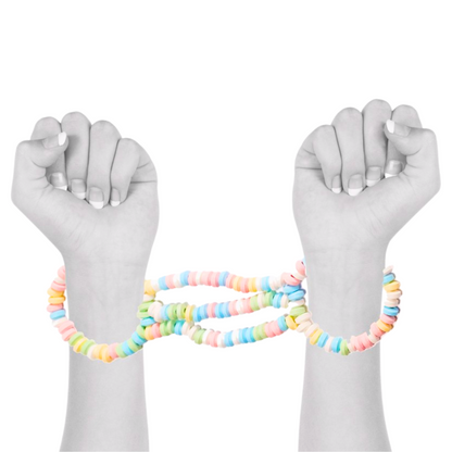 The Spencer Candy Cuffs are playful, multi-flavored edible handcuffs designed for sexy, romantic fun. One-size-fits-all and deliciously sweet, they’re perfect for adults looking to spice up their intimacy.
edible candy handcuffs, Spencer Candy Cuffs, edible bondage toys, multi-flavored candy cuffs, sexy candy restraints, romantic candy fun, adult candy toys, bondage candy, one-size-fits-all cuffs, playful bedroom treats.