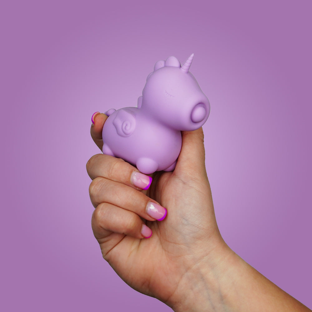 Unihorn Karma Lilac unicorn-themed clitoral vibrator with 20 customizable settings, body-safe silicone, and USB rechargeable, water-resistant design.

unicorn vibrator, Karma Lilac vibrator, Unihorn clitoral massager, magical vibrator, dual motor vibrator, body-safe silicone sex toy, water-resistant vibrator, USB rechargeable massager, women’s vibrator, clit vibrator.