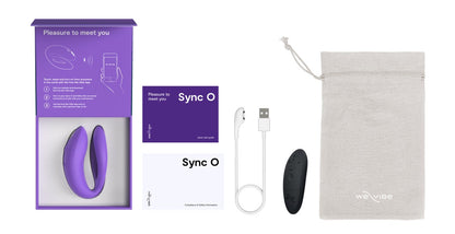 We-Vibe Sync O Rechargeable Silicone Couples Vibrator with Remote Control - Purple
We-Vibe Sync O Couples Vibrator with app and remote control, dual stimulation for G-spot and clitoris, 10 speeds, waterproof, rechargeable, body-safe silicone.
We-Vibe Sync O, couples vibrator, wearable vibrator, app-controlled vibrator, G-spot and clitoral stimulator, dual stimulation vibrator, waterproof sex toy, rechargeable vibrator, remote control vibrator, body-safe silicone vibrator.