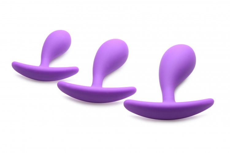 3pc Frisky Booty Poppers Set of Curved Silicone Anal Trainers