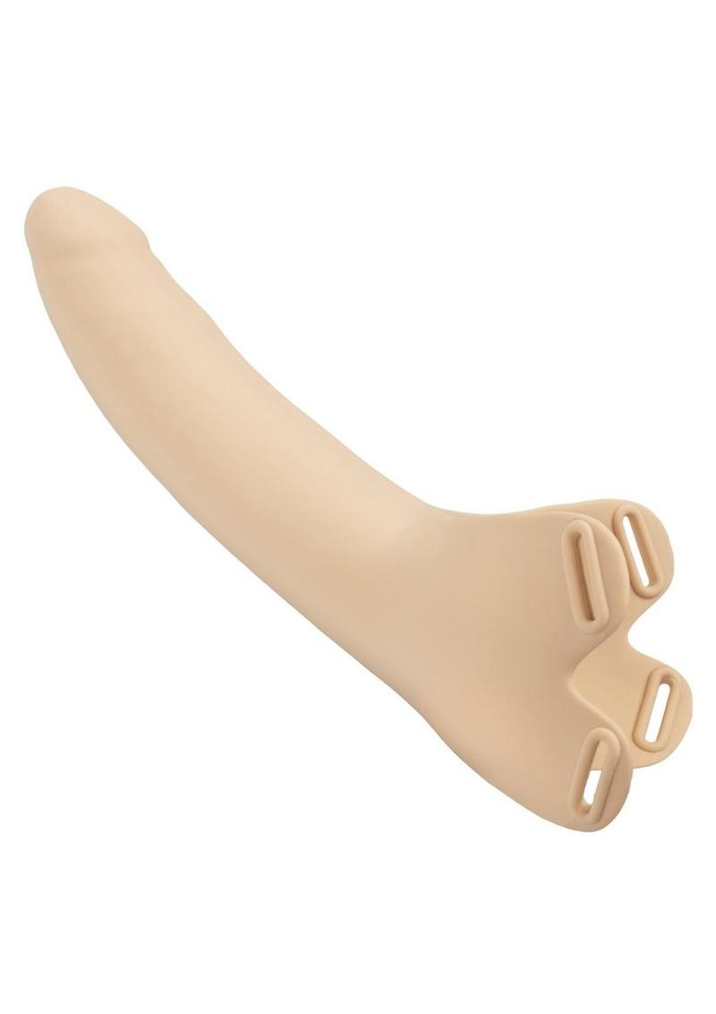 Accommodator Silicone Dong - Vanilla Black or vanilla Accommodator® Silicone Dong with adjustable straps for hands-free oral play. Body-safe, waterproof, and easy to clean. Keywords: Accommodator Silicone Dong, strap-on dildo, hands-free oral play, body-safe silicone, adjustable straps, waterproof, phthalate-free, unisex sex toy, oral stimulation enhancer, intimate couples toy
