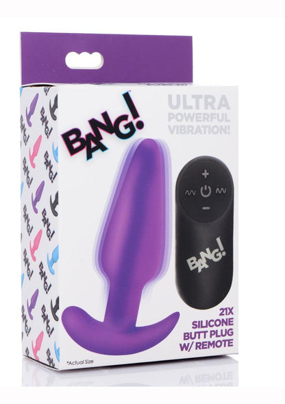vibrating butt plug, silicone butt plug, remote control butt plug, rechargeable butt plug, Bang! Vibrating plug, anal play toy, beginner-friendly butt plug, vibrating anal toy, tapered silicone plug, body-safe anal plug, customizable vibration butt plug, water-based lube compatible butt plug, 3-speed butt plug, 7-function vibrating plug, hands-free butt plug, partner play anal toy, discreet vibrating plug, USB rechargeable plug, black silicone butt plug, Bang! anal vibrator, phthalate-free anal toy