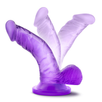 Naturally Yours Mini Cock, lifelike dildo with curved shaft, suction cup base, and body-safe materials, available in pink or purple.

beginner dildo, lifelike dildo, pink dildo, purple dildo, G-spot stimulation, P-spot stimulation, pegging toy, harness-compatible dildo, suction cup dildo, body-safe TPE, beginner-friendly sex toy