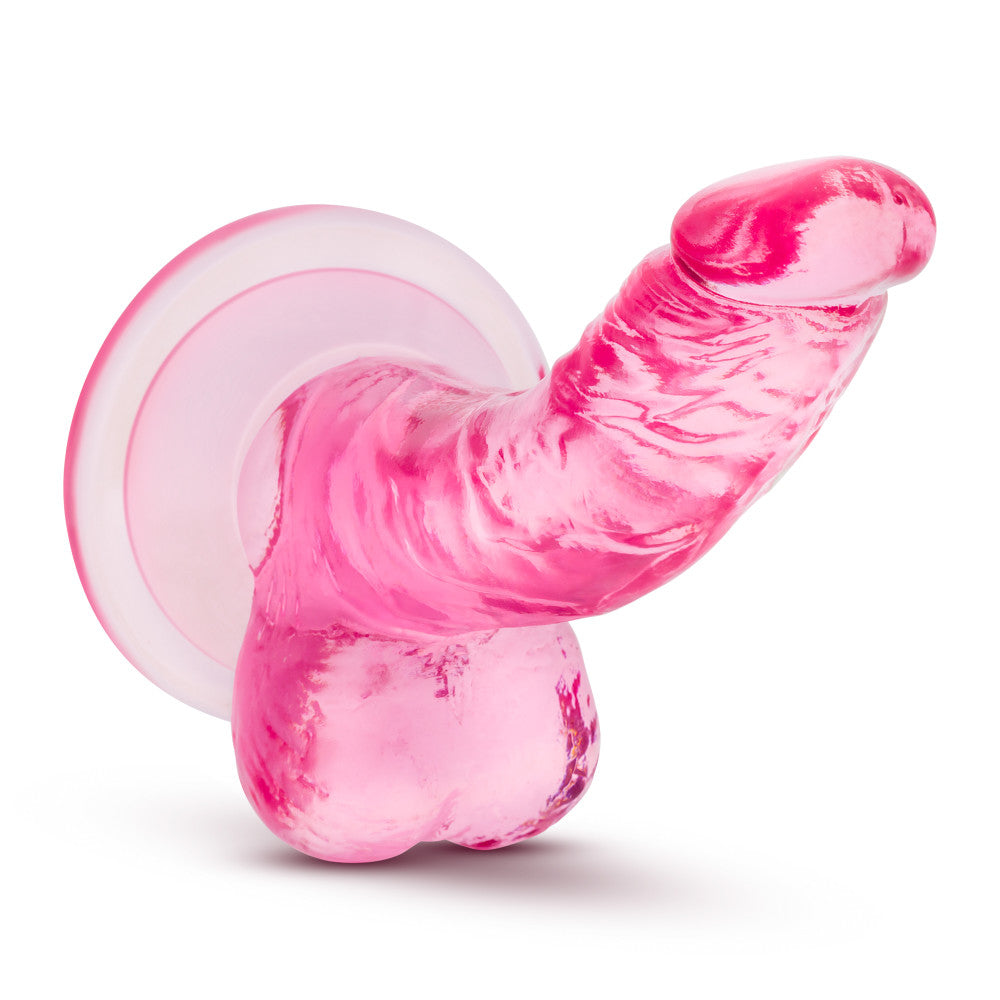 Naturally Yours Mini Cock, lifelike dildo with curved shaft, suction cup base, and body-safe materials, available in pink or purple.

beginner dildo, lifelike dildo, pink dildo, purple dildo, G-spot stimulation, P-spot stimulation, pegging toy, harness-compatible dildo, suction cup dildo, body-safe TPE, beginner-friendly sex toy
