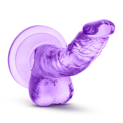 Naturally Yours Mini Cock, lifelike dildo with curved shaft, suction cup base, and body-safe materials, available in pink or purple.

beginner dildo, lifelike dildo, pink dildo, purple dildo, G-spot stimulation, P-spot stimulation, pegging toy, harness-compatible dildo, suction cup dildo, body-safe TPE, beginner-friendly sex toy