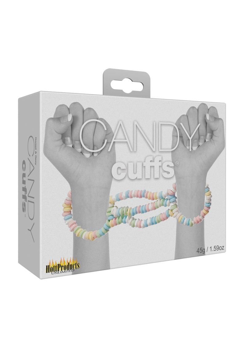 Candy Cuffs Flavored - Assorted Colors - 1 Per Box Multi-flavored edible candy handcuffs, one-size-fits-all, fun and flirty for couples, adults only.

edible candy handcuffs, Spencer Candy Cuffs, edible bondage toys, multi-flavored candy cuffs, sexy candy restraints, romantic candy fun, adult candy toys, bondage candy, one-size-fits-all cuffs, playful bedroom treats.